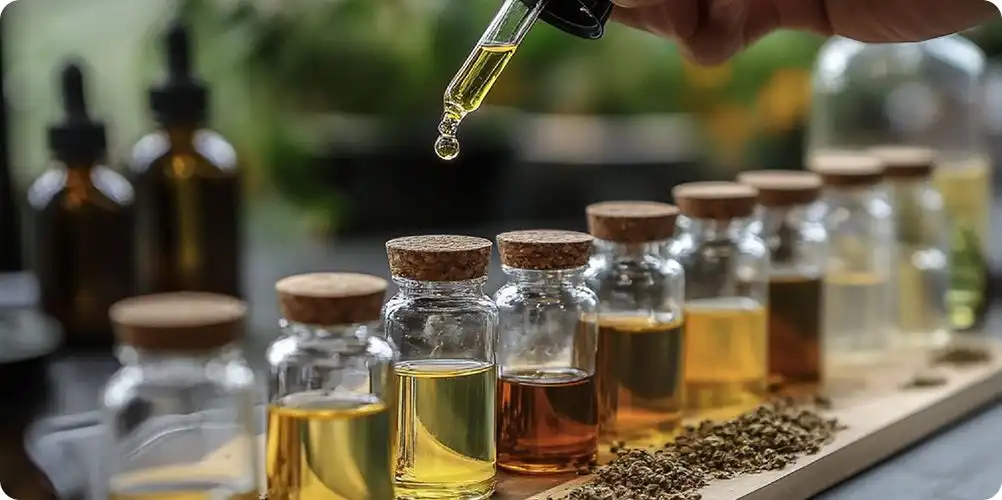 A graphic illustrating straight extraction methods, potentially showing the direct processing of a single source ingredient like a vanilla bean.