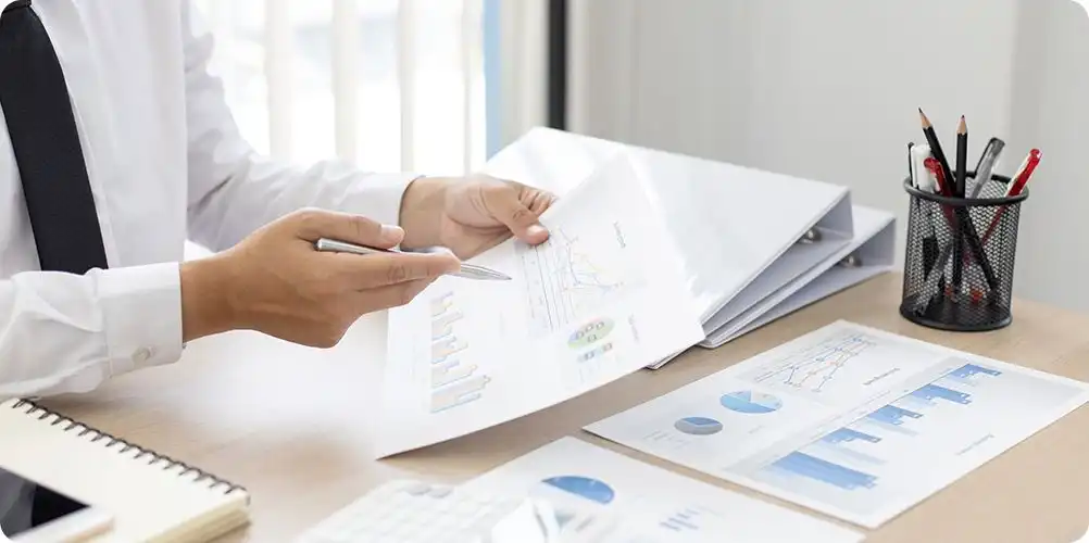 Whitepapers and research publications page displaying a clean layout with titles and abstract snippets, symbolizing academic research.