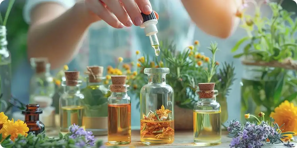 A professional graphic or photo representing aromatic compounds, possibly showing molecular structures or perfumery accords.