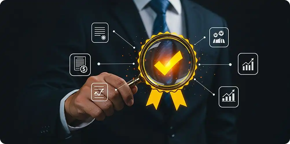 Certifications image showing multiple official quality certificates prominently displayed.