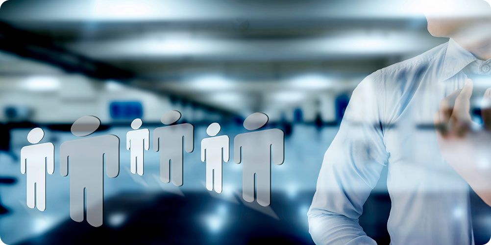 Human vector graphics, including a man in a business suit, symbolizing professionalism and career development.