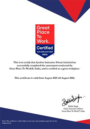Great Place to Work certificate badge.