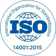 ISO 14001:2015 environmental management certificate.