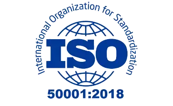 ISO 50001:2018 energy management certificate.